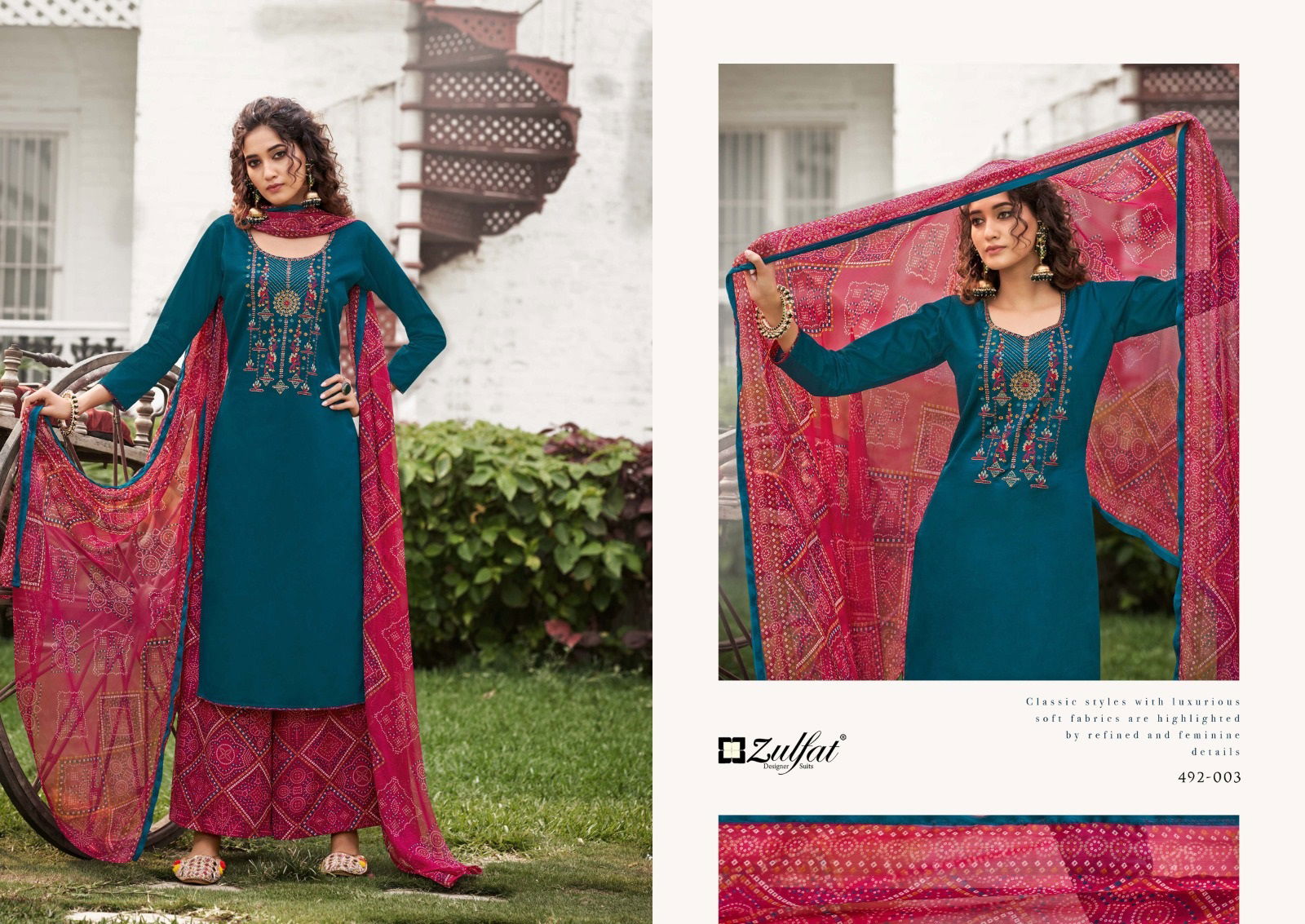 Mandakini 492 By Zulfat 001-010Cotton Dress Material Catalog